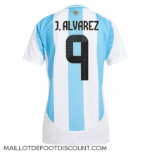 Maillot de football Réplique Argentine Julian Alvarez #9 Domicile Femme Copa America 2024 Manche Courte