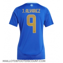 Maillot de football Réplique Argentine Julian Alvarez #9 Extérieur Femme Copa America 2024 Manche Courte