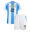 Maillot de football Réplique Argentine Lautaro Martinez #22 Domicile Enfant Copa America 2024 Manche Courte (+ Pantalon court)