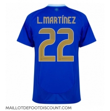 Maillot de football Réplique Argentine Lautaro Martinez #22 Extérieur Copa America 2024 Manche Courte