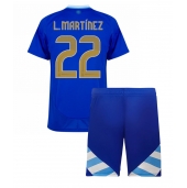 Maillot de football Réplique Argentine Lautaro Martinez #22 Extérieur Enfant Copa America 2024 Manche Courte (+ Pantalon court)