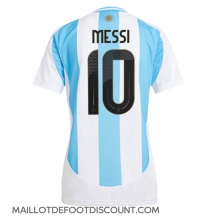 Maillot de football Réplique Argentine Lionel Messi #10 Domicile Femme Copa America 2024 Manche Courte