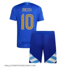 Maillot de football Réplique Argentine Lionel Messi #10 Extérieur Enfant Copa America 2024 Manche Courte (+ Pantalon court)