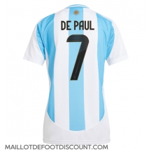 Maillot de football Réplique Argentine Rodrigo De Paul #7 Domicile Femme Copa America 2024 Manche Courte