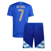 Maillot de football Réplique Argentine Rodrigo De Paul #7 Extérieur Enfant Copa America 2024 Manche Courte (+ Pantalon court)