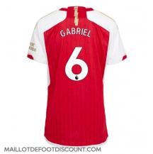 Maillot de football Réplique Arsenal Gabriel Magalhaes #6 Domicile Femme 2023-24 Manche Courte