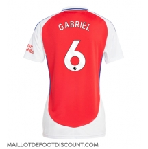 Maillot de football Réplique Arsenal Gabriel Magalhaes #6 Domicile Femme 2024-25 Manche Courte