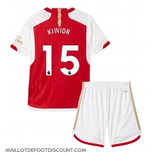 Maillot de football Réplique Arsenal Jakub Kiwior #15 Domicile Enfant 2023-24 Manche Courte (+ Pantalon court)