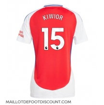 Maillot de football Réplique Arsenal Jakub Kiwior #15 Domicile Femme 2024-25 Manche Courte