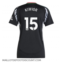 Maillot de football Réplique Arsenal Jakub Kiwior #15 Extérieur Femme 2024-25 Manche Courte