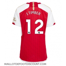 Maillot de football Réplique Arsenal Jurrien Timber #12 Domicile Femme 2023-24 Manche Courte