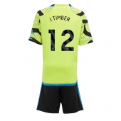 Maillot de football Réplique Arsenal Jurrien Timber #12 Extérieur Enfant 2023-24 Manche Courte (+ Pantalon court)