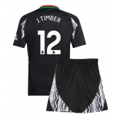 Maillot de football Réplique Arsenal Jurrien Timber #12 Extérieur Enfant 2024-25 Manche Courte (+ Pantalon court)