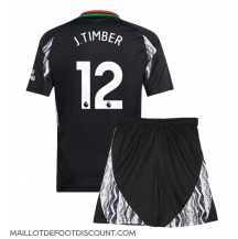 Maillot de football Réplique Arsenal Jurrien Timber #12 Extérieur Enfant 2024-25 Manche Courte (+ Pantalon court)