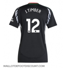 Maillot de football Réplique Arsenal Jurrien Timber #12 Extérieur Femme 2024-25 Manche Courte