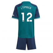 Maillot de football Réplique Arsenal Jurrien Timber #12 Troisième Enfant 2023-24 Manche Courte (+ Pantalon court)