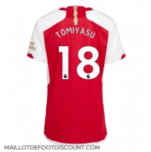 Maillot de football Réplique Arsenal Takehiro Tomiyasu #18 Domicile Femme 2023-24 Manche Courte