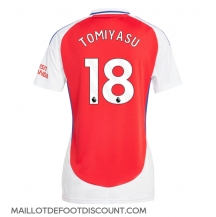 Maillot de football Réplique Arsenal Takehiro Tomiyasu #18 Domicile Femme 2024-25 Manche Courte