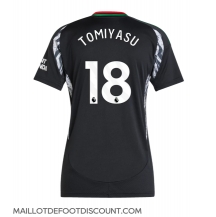 Maillot de football Réplique Arsenal Takehiro Tomiyasu #18 Extérieur Femme 2024-25 Manche Courte