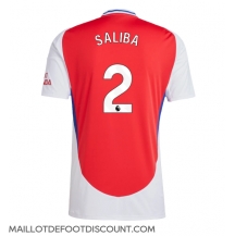 Maillot de football Réplique Arsenal William Saliba #2 Domicile 2024-25 Manche Courte