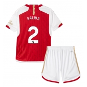 Maillot de football Réplique Arsenal William Saliba #2 Domicile Enfant 2023-24 Manche Courte (+ Pantalon court)