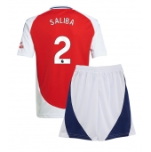 Maillot de football Réplique Arsenal William Saliba #2 Domicile Enfant 2024-25 Manche Courte (+ Pantalon court)