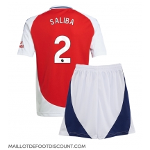 Maillot de football Réplique Arsenal William Saliba #2 Domicile Enfant 2024-25 Manche Courte (+ Pantalon court)