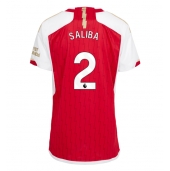 Maillot de football Réplique Arsenal William Saliba #2 Domicile Femme 2023-24 Manche Courte