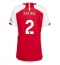 Maillot de football Réplique Arsenal William Saliba #2 Domicile Femme 2023-24 Manche Courte