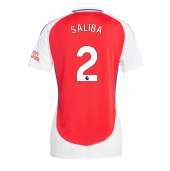 Maillot de football Réplique Arsenal William Saliba #2 Domicile Femme 2024-25 Manche Courte