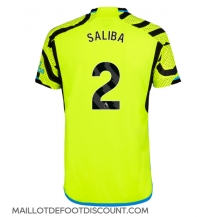 Maillot de football Réplique Arsenal William Saliba #2 Extérieur 2023-24 Manche Courte