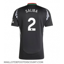 Maillot de football Réplique Arsenal William Saliba #2 Extérieur 2024-25 Manche Courte