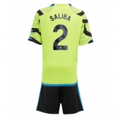 Maillot de football Réplique Arsenal William Saliba #2 Extérieur Enfant 2023-24 Manche Courte (+ Pantalon court)