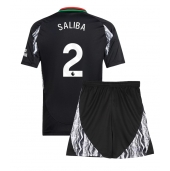 Maillot de football Réplique Arsenal William Saliba #2 Extérieur Enfant 2024-25 Manche Courte (+ Pantalon court)