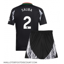 Maillot de football Réplique Arsenal William Saliba #2 Extérieur Enfant 2024-25 Manche Courte (+ Pantalon court)