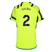 Maillot de football Réplique Arsenal William Saliba #2 Extérieur Femme 2023-24 Manche Courte