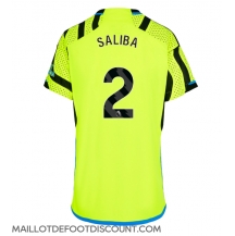 Maillot de football Réplique Arsenal William Saliba #2 Extérieur Femme 2023-24 Manche Courte