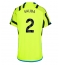 Maillot de football Réplique Arsenal William Saliba #2 Extérieur Femme 2023-24 Manche Courte