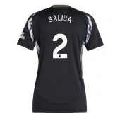 Maillot de football Réplique Arsenal William Saliba #2 Extérieur Femme 2024-25 Manche Courte