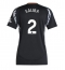 Maillot de football Réplique Arsenal William Saliba #2 Extérieur Femme 2024-25 Manche Courte