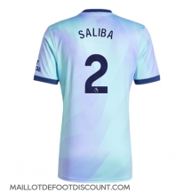 Maillot de football Réplique Arsenal William Saliba #2 Troisième 2024-25 Manche Courte