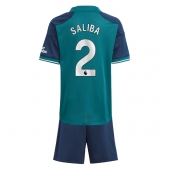 Maillot de football Réplique Arsenal William Saliba #2 Troisième Enfant 2023-24 Manche Courte (+ Pantalon court)