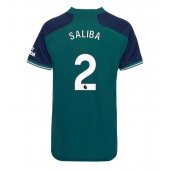 Maillot de football Réplique Arsenal William Saliba #2 Troisième Femme 2023-24 Manche Courte