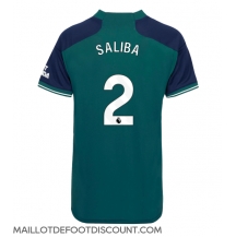 Maillot de football Réplique Arsenal William Saliba #2 Troisième Femme 2023-24 Manche Courte