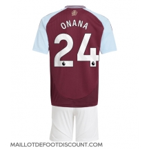 Maillot de football Réplique Aston Villa Amadou Onana #24 Domicile Enfant 2024-25 Manche Courte (+ Pantalon court)