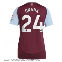 Maillot de football Réplique Aston Villa Amadou Onana #24 Domicile Femme 2024-25 Manche Courte