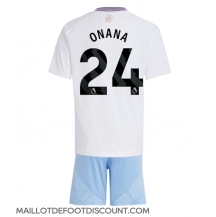 Maillot de football Réplique Aston Villa Amadou Onana #24 Extérieur Enfant 2024-25 Manche Courte (+ Pantalon court)