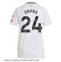 Maillot de football Réplique Aston Villa Amadou Onana #24 Extérieur Femme 2024-25 Manche Courte