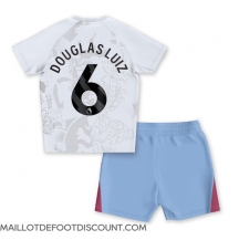 Maillot de football Réplique Aston Villa Douglas Luiz #6 Extérieur Enfant 2023-24 Manche Courte (+ Pantalon court)