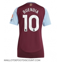 Maillot de football Réplique Aston Villa Emiliano Buendia #10 Domicile Femme 2024-25 Manche Courte